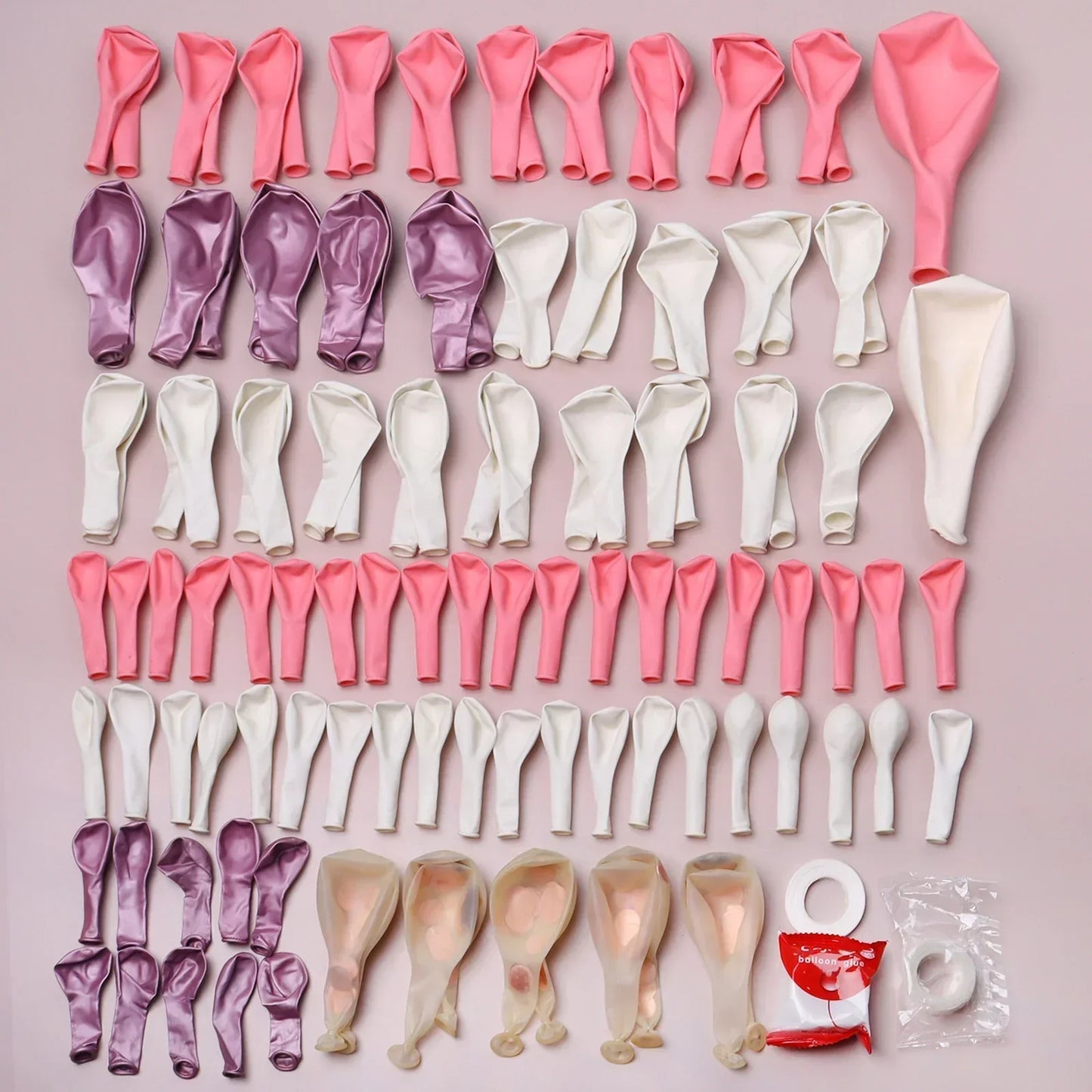 Mesmerizing Macaron Pink Balloon Garland Arch Kit - Style 1 (125 Pieces)-4