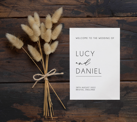 Custom Personalised Welcome To The Wedding Of Name Date & Location Wedding Wall Decor Print-1