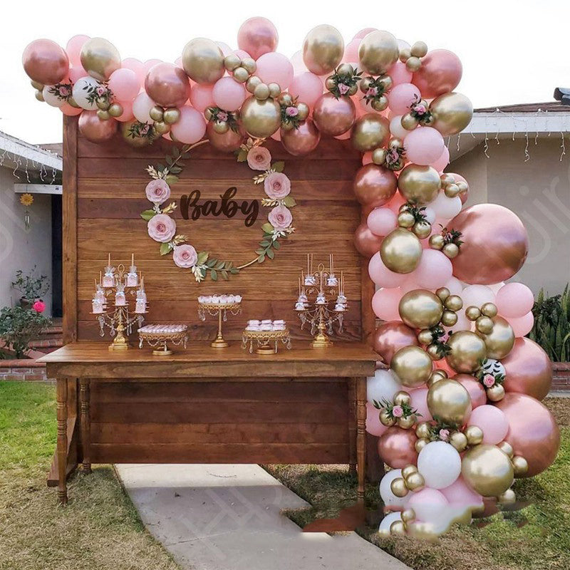 Party Decorations Metal Rose Gold Balloon Set