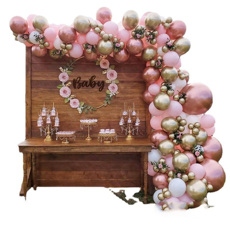Party Decorations Metal Rose Gold Balloon Set