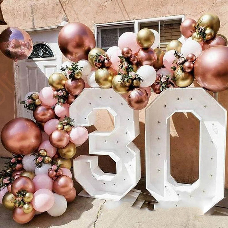 Party Decorations Metal Rose Gold Balloon Set