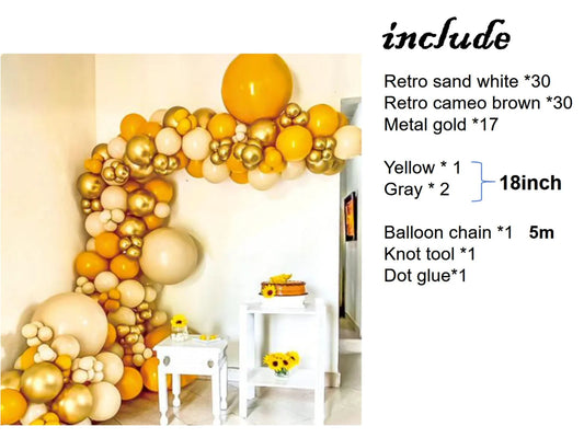 Golden Glow Balloon Arch Set F07M2-34 EMB0142-1