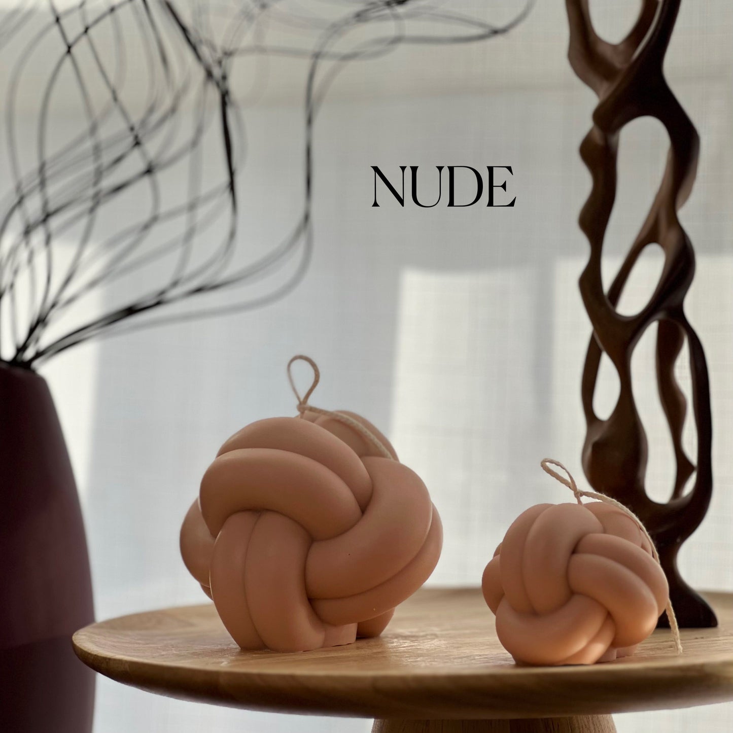 Minimalist Knot Pillar Candle-1