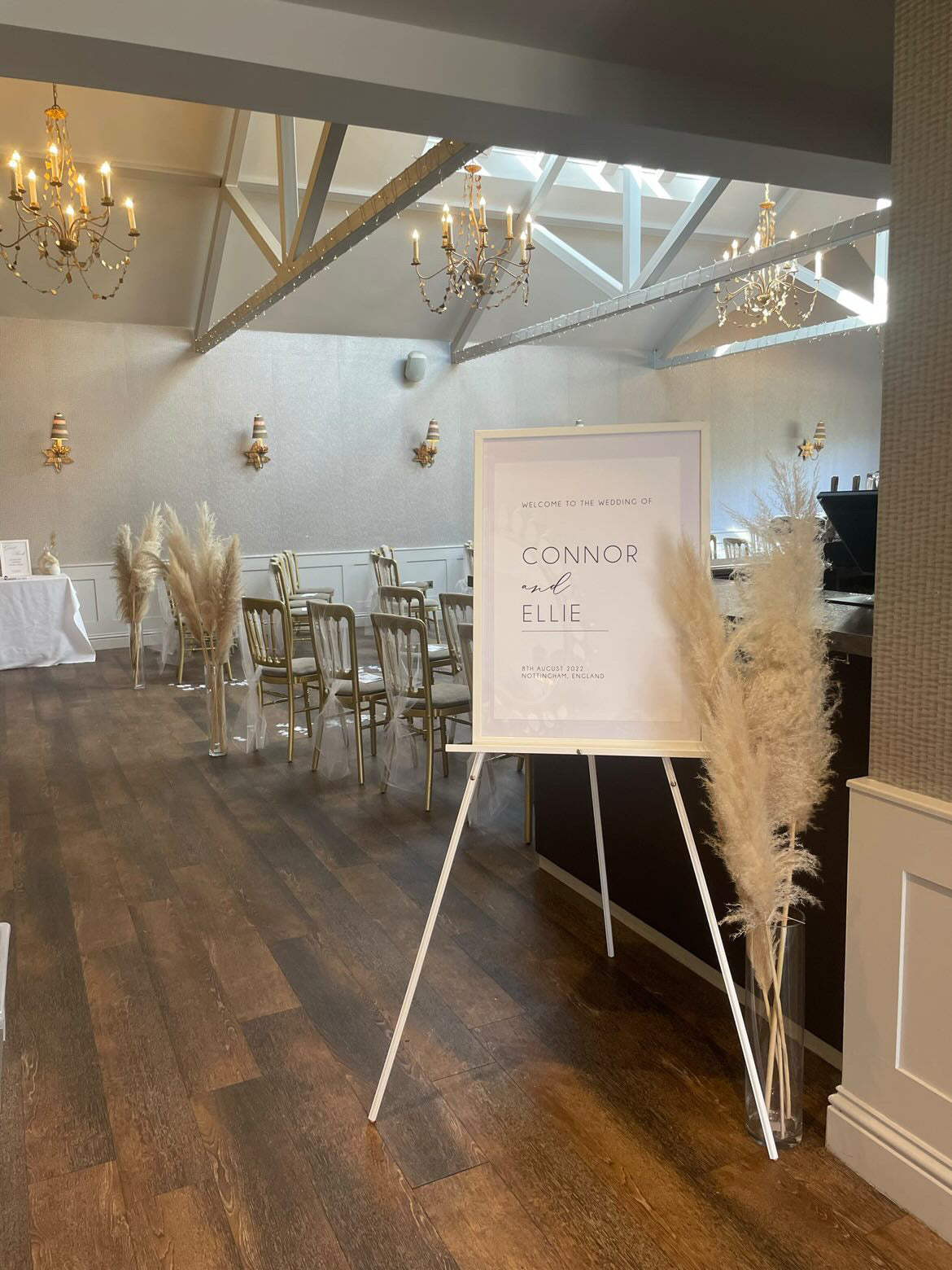 Custom Personalised Welcome To The Wedding Of Name Date & Location Wedding Wall Decor Print-0